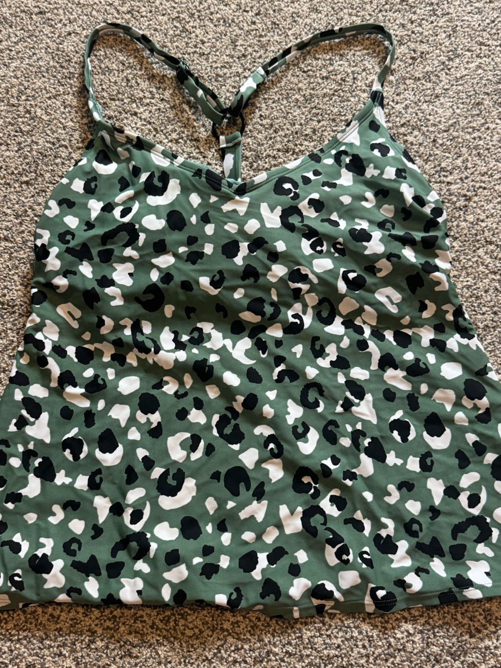 Xhilaration Olive Green Camo Leopard Slip Dress